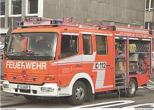Ansichtskarte Deutschland - Baden-Württemberg - Stuttgart Hofen - Feuerwehr Fahrzeug 17/42-1 (500)