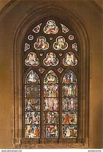 Ansichtskarte Deutschland - Niedersachsen - Hameln - Ev.-luth. Münster St. Bonifatii - Fenster im Hohen Chor (1228)