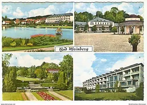 Ansichtskarte Deutschland - Nordrhein-Westfalen - Bad Meinberg - Stausee, Brunnenplatz mit Quellentempel und Wandelhalle, Berggarten, Roland-Sanatorium (1359)