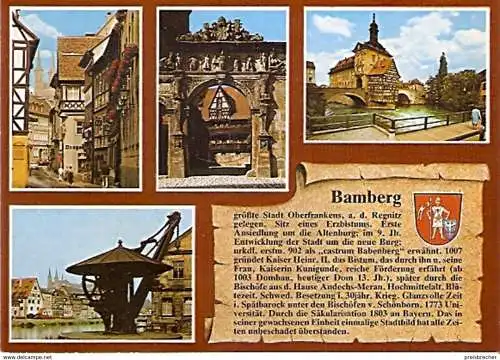 Ansichtskarte Deutschland - Bayern - Bamberg - Mehrbildkarte mit Chronik (1280)