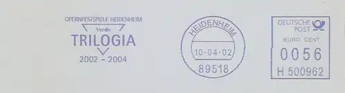 Freistempel H500962 Heidenheim - Opernfestspiele Heidenheim 2002-2004 - Verdis TRILOGIA (#869)