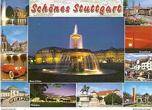Ansichtskarte Deutschland - Baden-Württemberg - 
Stuttgart - Schönes Stuttgart - Mehrbildkarte (1318)