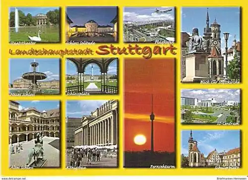 Ansichtskarte Deutschland - Baden-Württemberg - Stuttgart - Landeshauptstadt Stuttgart - Mehrbildkarte (1320)