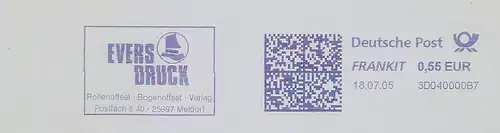 Freistempel 3D040000B7 Meldorf - EVERS DRUCK - Rollenoffset Bogenoffset Verlag (#919)