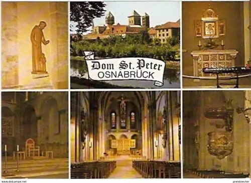 Ansichtskarte Deutschland - Niedersachsen - Osnabrück - Dom St.Peter - Mehrbildkarte (529)