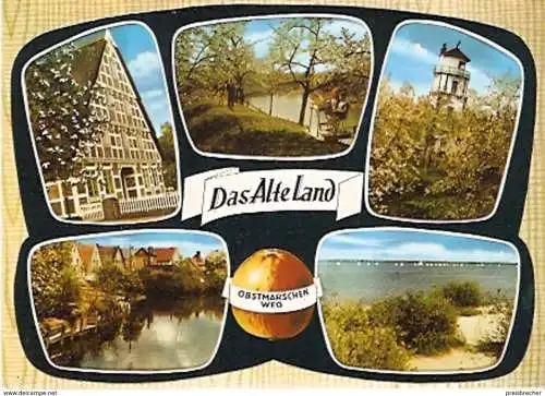 Ansichtskarte Deutschland - Niedersachsen - Das Alte Land - Obstmarschen Weg (339)