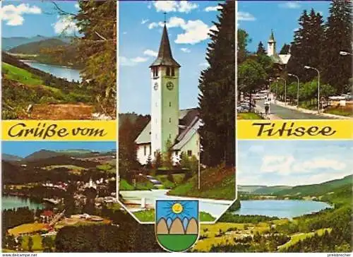 Ansichtskarte Deutschland - Baden-Württemberg - Titisee - Mehrbildkarte mit Kirche (1161)