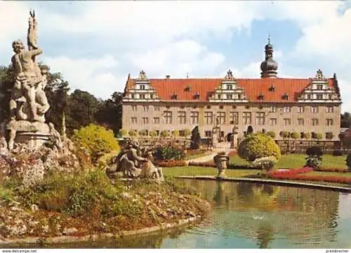Ansichtskarte Deutschland - Baden-Württemberg - Schloss Weikersheim - Schloß mit Park (1078)