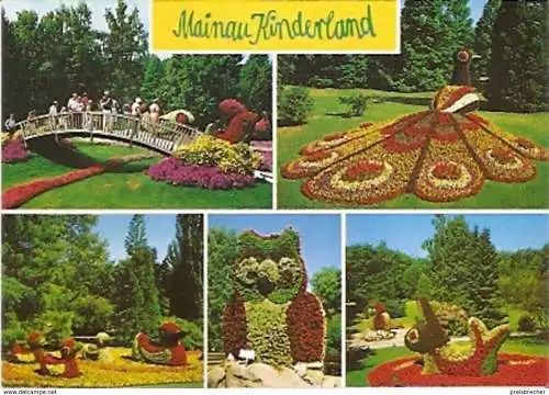 Ansichtskarte Deutschland - Baden-Württemberg - Insel Mainau - Blumentiere im Kinderland (1174)