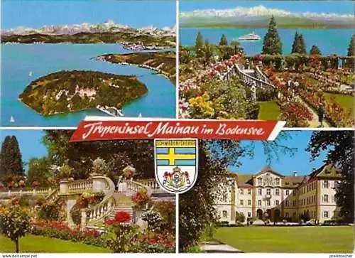 Ansichtskarte Deutschland - Baden-Württemberg - Tropeninsel Mainau im Bodensee - Mehrbildkarte (728)