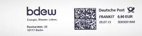 Freistempel 3D030016A6 Berlin - bdew - Energie, Wasser, Leben. (#1001)