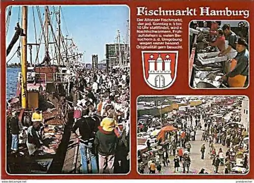 Ansichtskarte Deutschland - Hamburg - Fischmarkt (433)