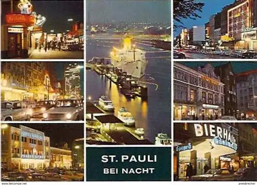 Ansichtskarte Deutschland - Hamburg - St. Pauli bei Nacht (432)