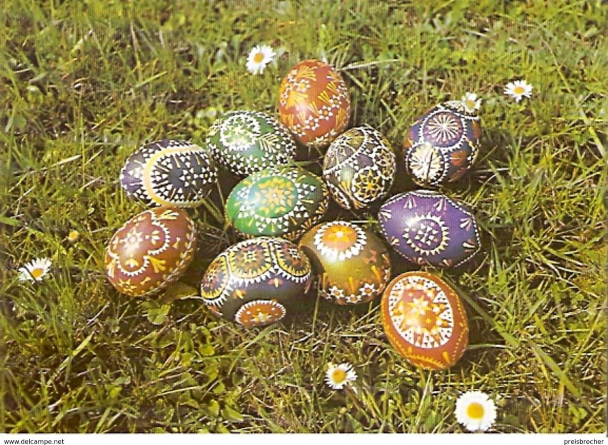 Ansichtskarte Deutschland Ostern Sorbische Ostereier 1236 Nr Oid Oldthing Ansichtskarten Gluckwunsch Kitsch Ak Ostern