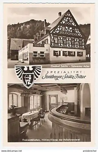 Ansichtskarte Deutschland - Bayern - Streitberg (Fr.Schw.) - Gasthof Schütz \"Schwarzer Adler\" (63)