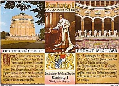 Ansichtskarte Deutschland - Bayern - Kelheim - Befreiungshalle - Chronik (868)