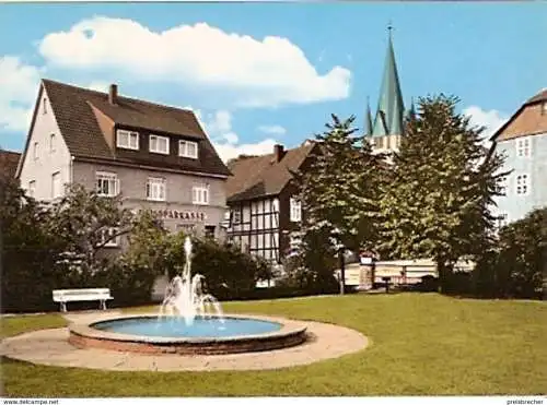 Ansichtskarte Deutschland - Niedersachsen - Bodenfelde - Reiherbachplatz mit Kreissparkasse (270)