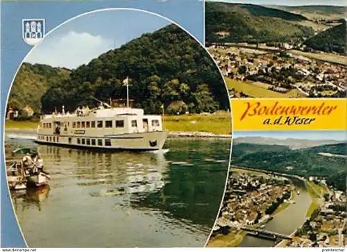 Ansichtskarte Deutschland - Niedersachsen - Bodenwerder - Mehrbildkarte mit Schiff (992)