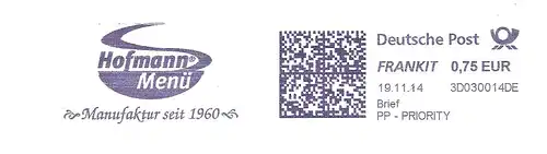Freistempel 3D030014DE - Hofmann Menü - Manufaktur seit 1960 (#1103)