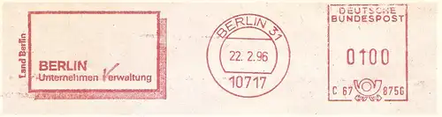 Freistempel C67 875G Berlin - Land Berlin - BERLIN Unternehmen Verwaltung (#1105)