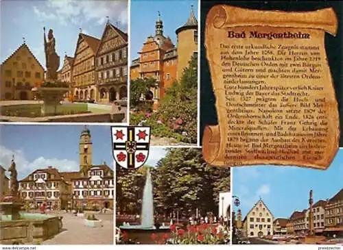 Ansichtskarte Deutschland - Baden-Württemberg - Bad Mergentheim - Mehrbildkarte mit Chronik (1075)
