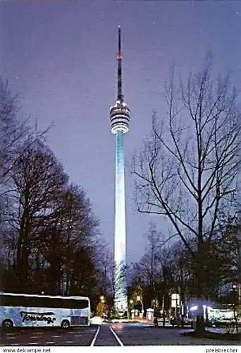 Ansichtskarte Deutschland - Baden-Württemberg - Stuttgart - Fernsehturm bei Nacht (225)