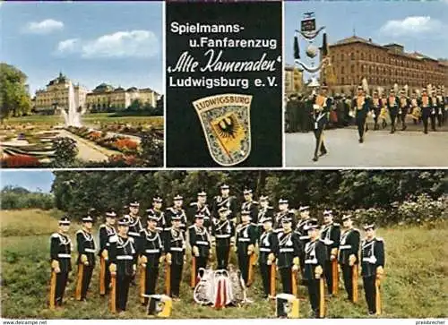 Ansichtskarte Deutschland - Baden-Württemberg - Ludwigsburg - Spielmanns- und Fanfarenzug \"Alte Kameraden\" Ludwigsburg e.V. (230)