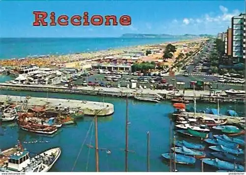 Ansichtskarte Italien - Riccione - Hafen und Strand (210)