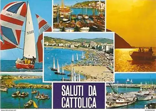 Ansichtskarte Italien - Cattolica - Mehrbildkarte - Hafen, Segelboote... (215)