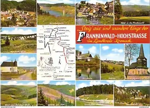 Ansichtskarte Deutschland - Bayern - Kronach - Frankenwald Hochstraße - Mehrbildkarte (800)