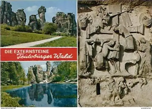 Ansichtskarte Deutschland - Nordrhein-Westfalen - Teutoburger Wald - Die Externsteine (977)
