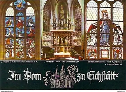 Ansichtskarte Deutschland - Bayern - Eichstätt / Obb. - Kirchenfenster im Dom (505)