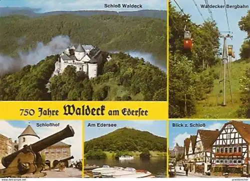 Ansichtskarte Deutschland - Hessen - Waldeck - 750 Jahre Waldeck am Edersee (121)