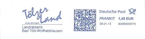 Freistempel 3D06000573 Bad Tölz-Wolfratshausen - Landratsamt Bad Tölz-Wolfratshausen - Tölzer Land an Isar und Loisach (#1198)