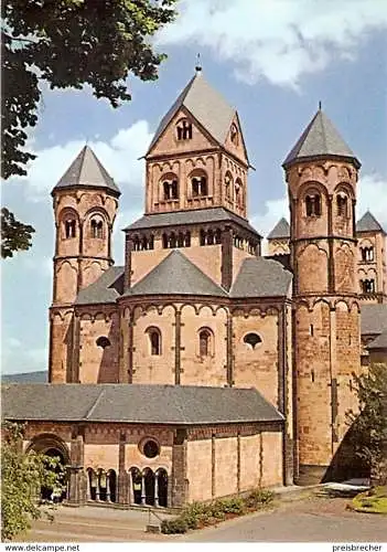 Ansichtskarte Deutschland - Rheinland-Pfalz - Benediktinerabtei Maria Laach - Westwerk der Basilika (1254)