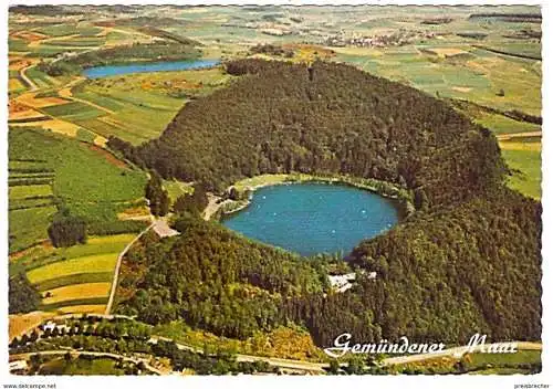 Ansichtskarte Deutschland - Rheinland-Pfalz - Daun - Gemündener Maar mit Weinfelder Maar (1213)