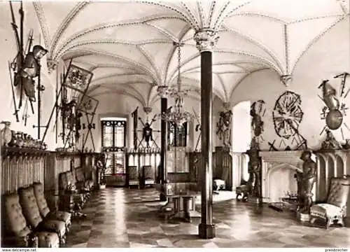 Ansichtskarte Deutschland - Rheinland-Pfalz - Schloß Stolzenfels - Großer Rittersaal (823)