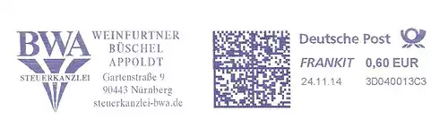 Freistempel 3D040013C3 Nürnberg - BWA Steuerkanzlei - Weinfurtner Büschel Appoldt - steuerkanzlei-bwa.de (#1295)