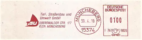Freistempel F76 9026 Müncheberg - TSU - Tief-, Straßenbau und Umwelt GmbH (#1336)