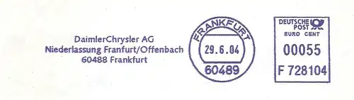 Freistempel F728104 Frankfurt - Daimler Chrysler AG - Niederlassung Frankfurt/Offenbach (#1420)