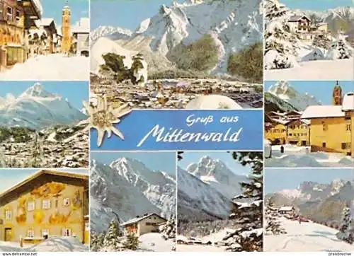Ansichtskarte Deutschland - Bayern - Mittenwald - Gruß aus Mittenwald / Mehrbildkarte (1122)