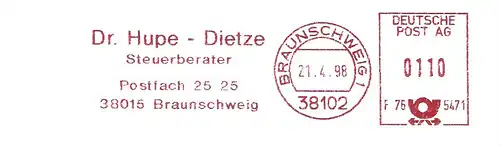 Freistempel F76 5471 Braunschweig - Dr. Hupe - Dietze / Steuerberater (#1556)