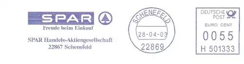 Freistempel H501333 Schenefeld - SPAR - Freude beim Einkauf - SPAR Handels-Aktiengesellschaft (#1563)