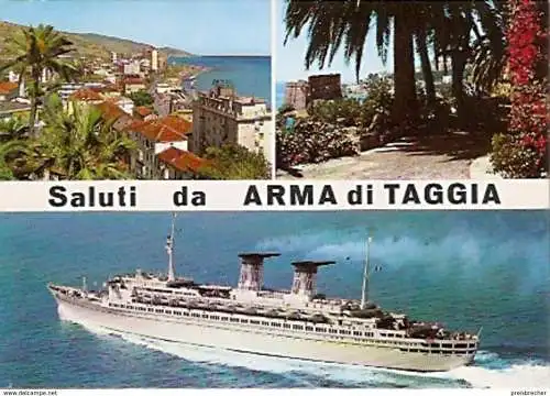 Ansichtskarte Italien - Arma di Taggia - Schiff T/N Raffaello nel Golfo (134)