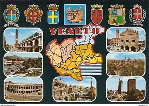 Ansichtskarte Italien - Veneto - Stadtansichten - Wappen (148)