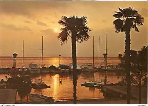 Ansichtskarte Italien - Gardasee - Sonnenuntergang am Hafen (133)