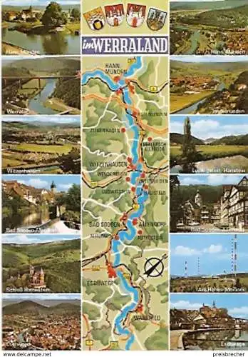 Ansichtskarte Deutschland - Hessen - Im Werraland - Verlaufskarte (30)