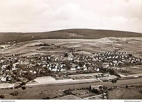 Ansichtskarte Deutschland - Hessen - Lippoldsberg / Weserbergland - Ortsansicht / Luftaufnahme (1363)