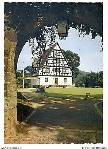 Ansichtskarte Deutschland - Hessen - Gieselwerder / Weserbergland - Fachwerkhaus (1348)
