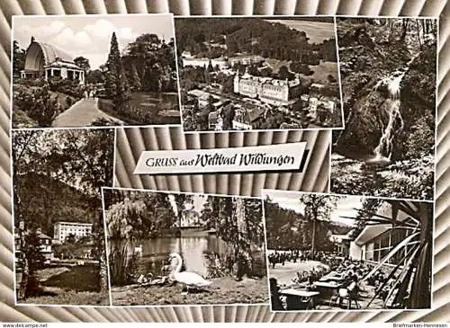 Ansichtskarte Deutschland - Hessen - Gruss aus Weltbad Wildungen - Mehrbildkarte (1338)